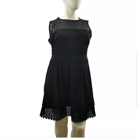 Lauren Ralph Lauren Dresses & Skirts - LRL Ponte Knit Crochet Lace Fit Flare Dress